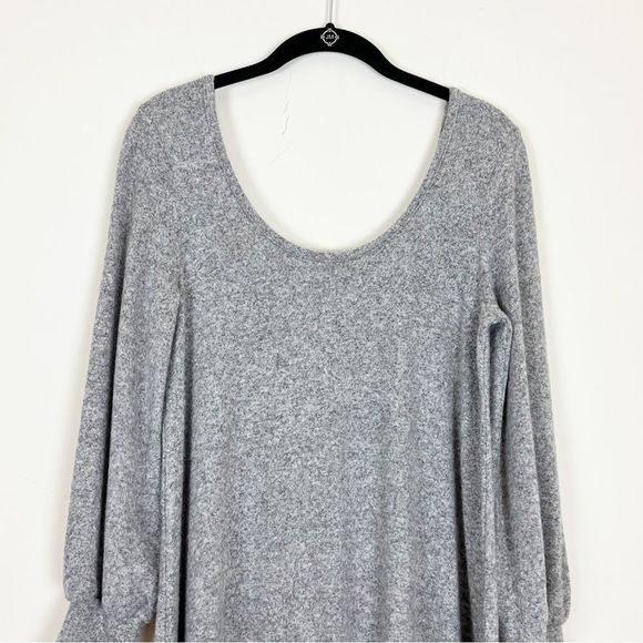 ASOS Scoop Neck Puffed Sleeve Shift Dress, Size 4 Grey - Picture 2 of 11